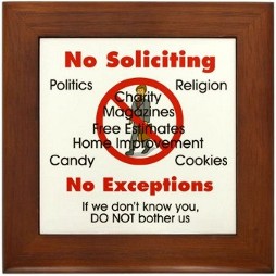 No Soliciting Door Sign - smart reviews on cool stuff.